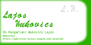 lajos wukovics business card